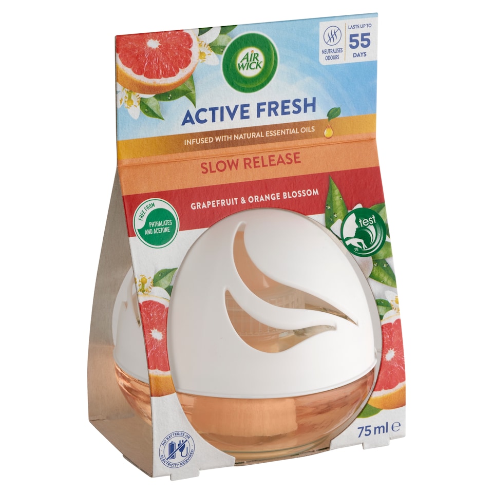 Air Wick Active Fresh Grapefruit és narancsvirág légfrissítő gömb 75 ml