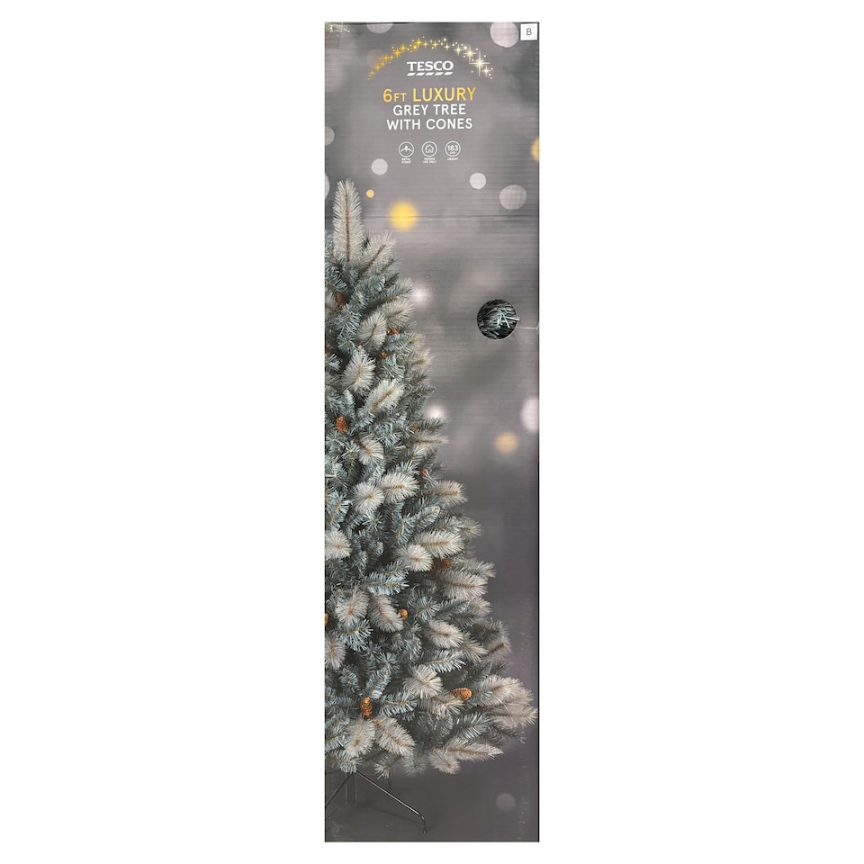 Obrázek 1 pro produkt Tesco Luxury Grey stromeček 183 cm