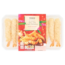 Tesco 10 Tail On King Prawns 130G