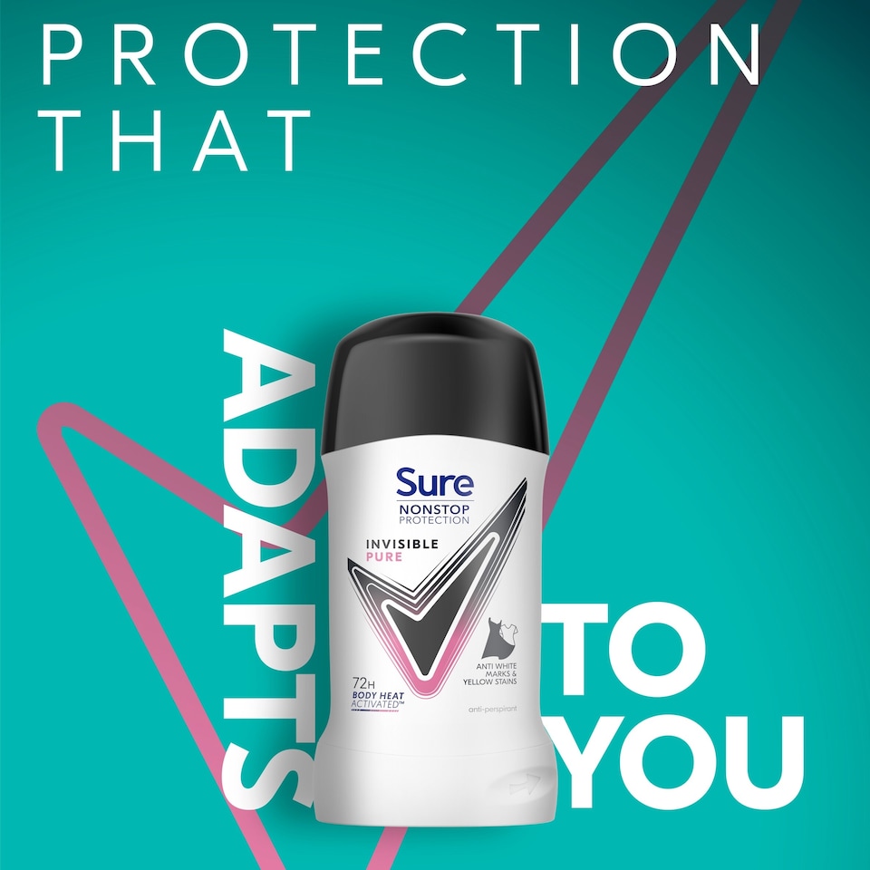 image 1 of Sure 72h Nonstop Protection Invisible Pure Antiperspirant Deodorant 50ml