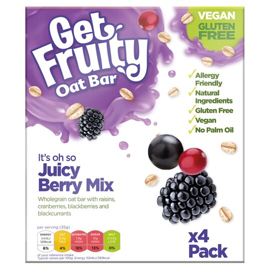 Get Fruity Moist Mixed Berry 4pk 140g