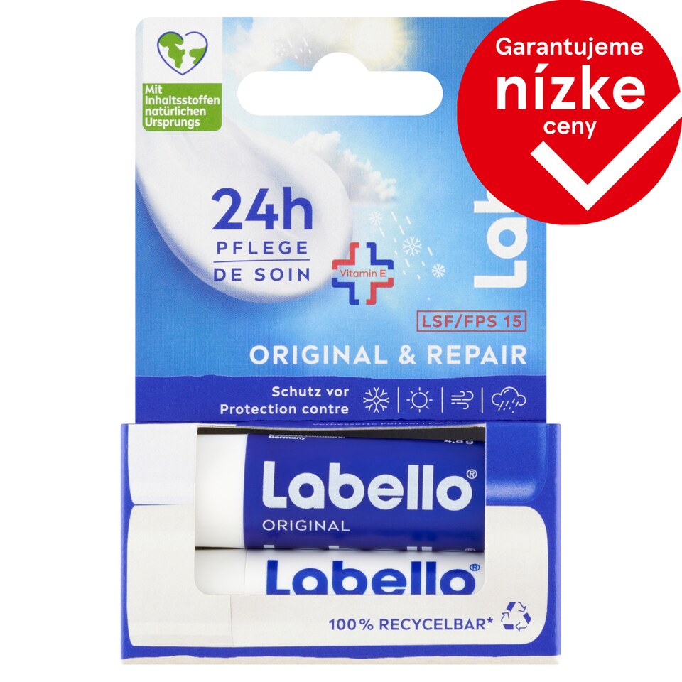 obrázok 1 z Labello Original + Med Repair Balzam na pery 2 x 4,8 g