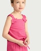image 2 of F&F Girls 2-Piece Pure Cotton Striped Vest and Shorts Set in Pink