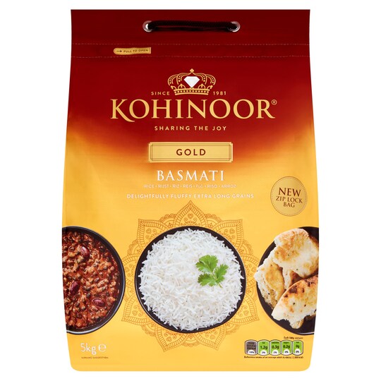 KOHINOOR EXTRA LONG BASMATI RICE 5KG Tesco Groceries kohinoor-extra-long-basmati-rice-5kg-tesco-groceries