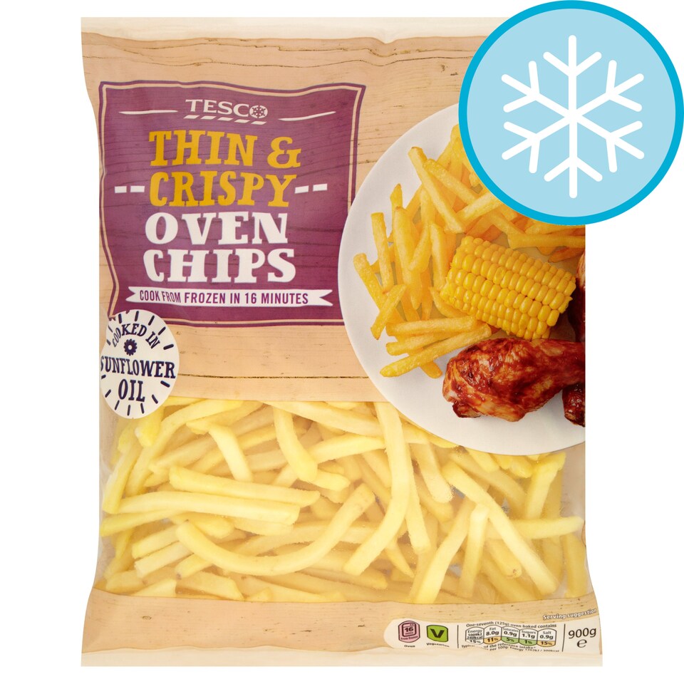 Tesco Thin And Crispy Oven Chips 900G