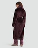 image 3 of F&F Fleece Textured Dressing Gown in Burgundy