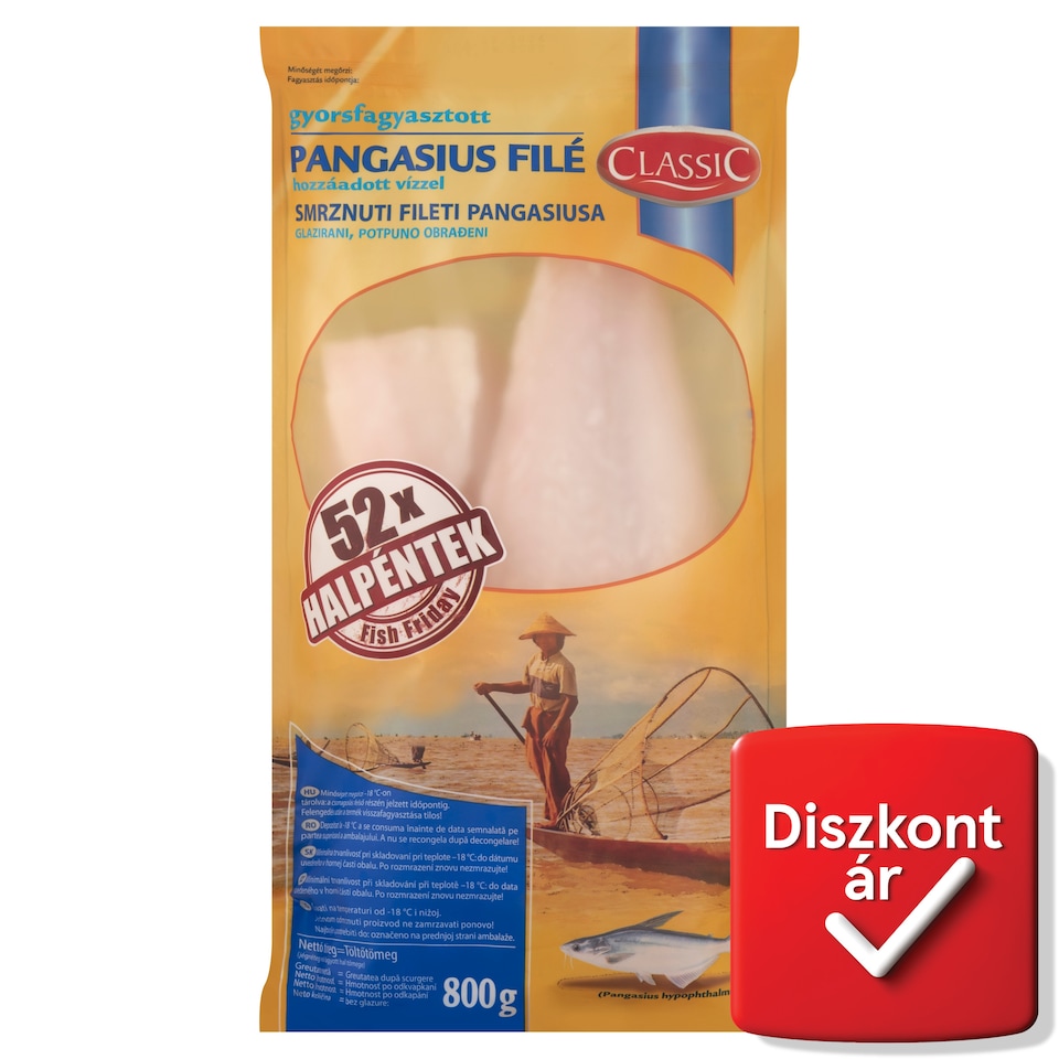 Classic gyorsfagyasztott pangasius filé 800 g  1. kép