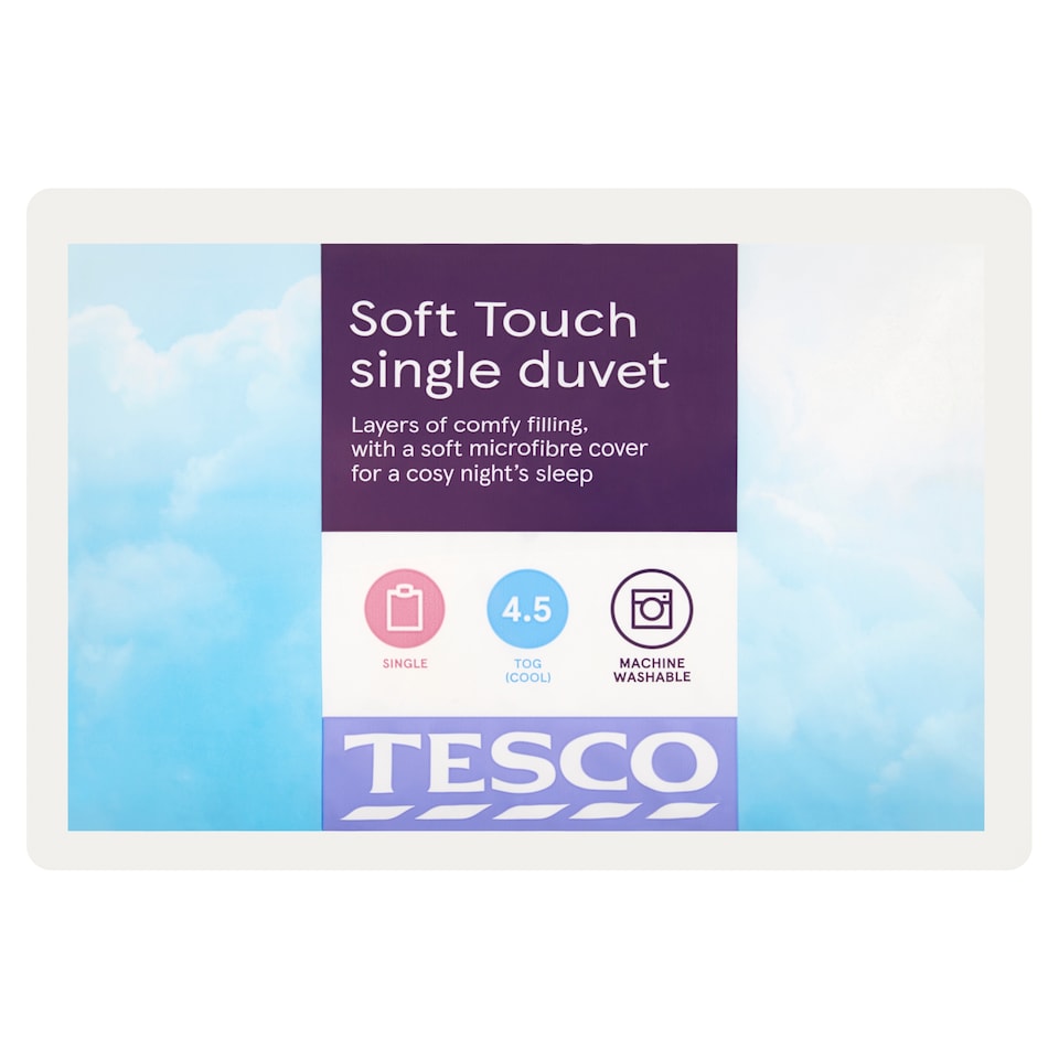 Tesco Soft Touch 4.5 Tog Duvet Single