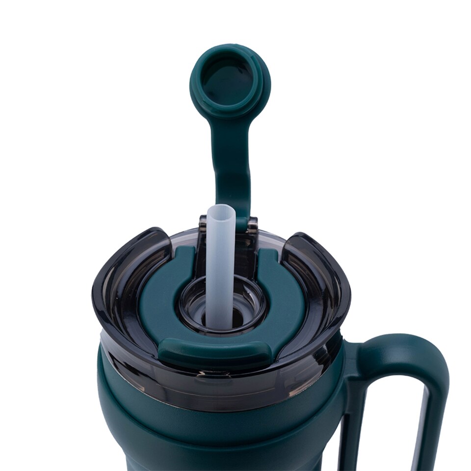 image 1 of Tesco Green Tumbler with Oval Handle 850Ml