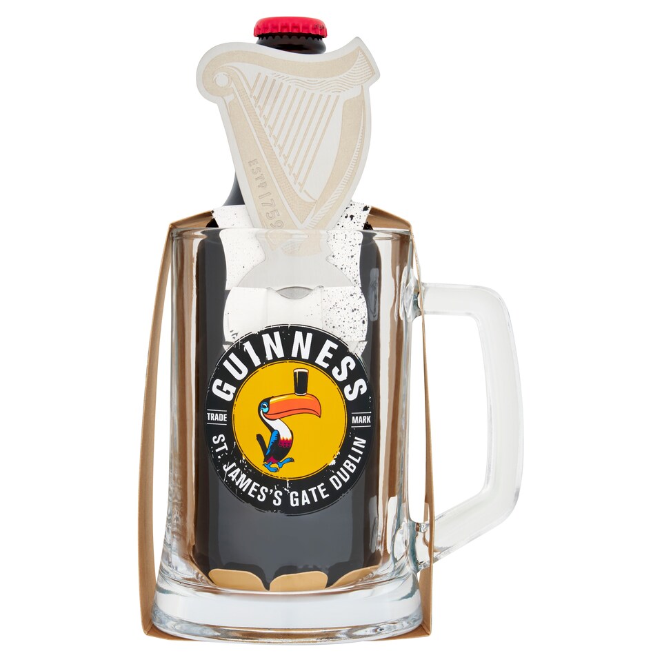 Guinness Original Extra Stout with Tankard and Bottle Opener 500ml