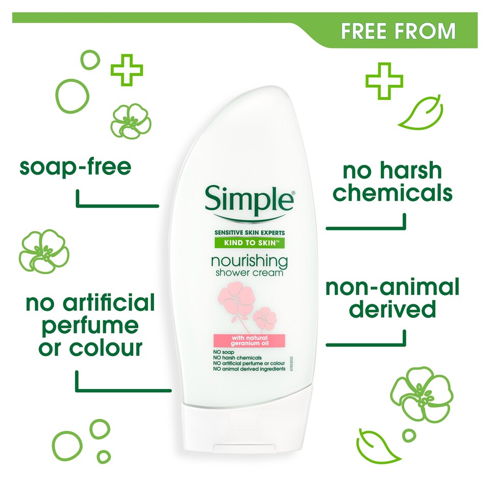 image 1 of Simple Kind To Skin Nourishing Shower Cream 250Ml