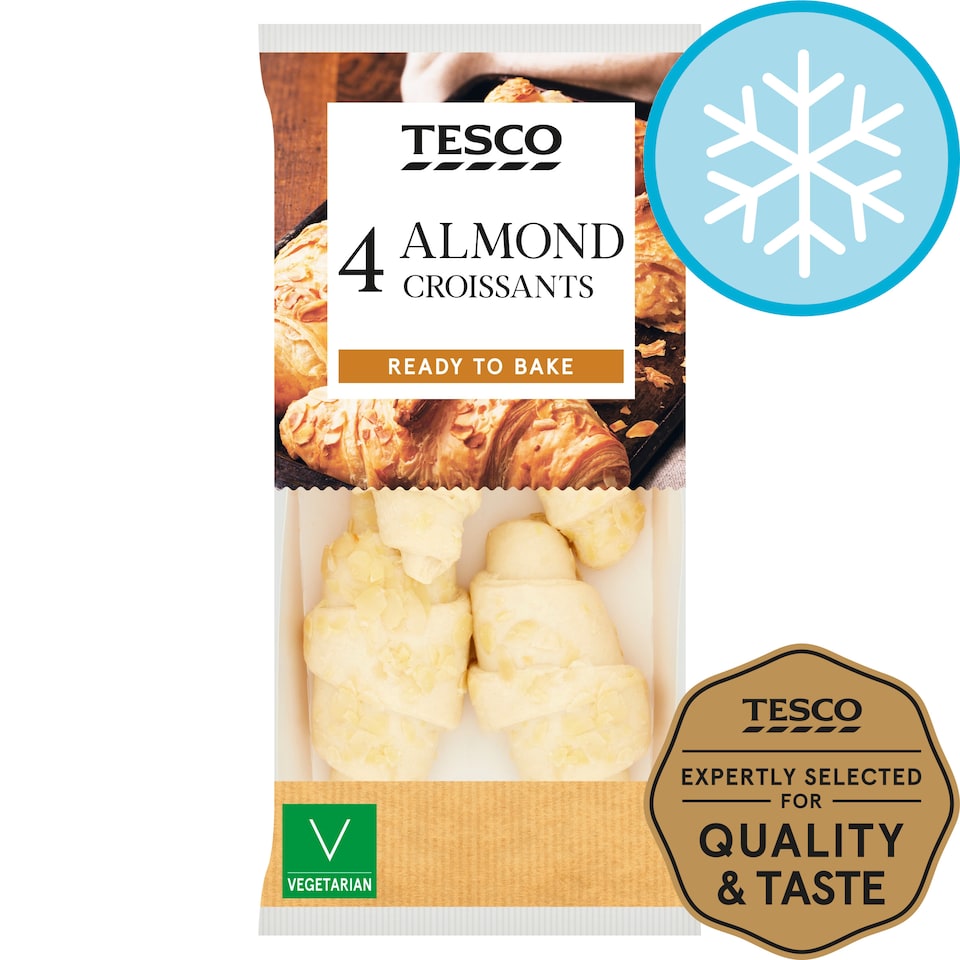 Tesco 4 Almond Croissants 322G