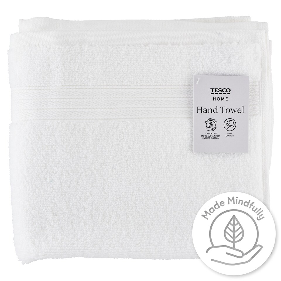 Tesco Home fehér színű kéztörlő 50 cm x 90 cm