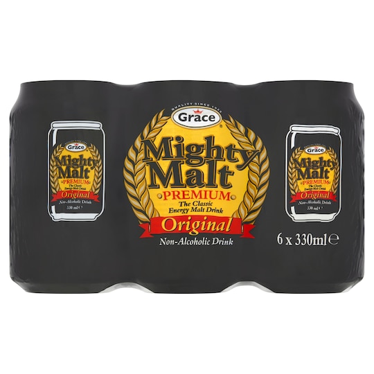 Grace Mighty Malt Drink Original 6 X 330Ml Tesco Groceries