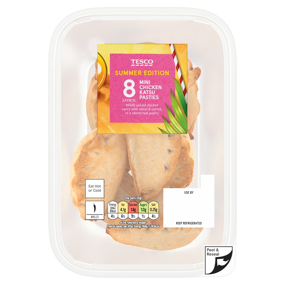 Tesco 8 Mini Chicken Katsu Pasties 240g