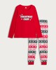 image 4 of F&F Pure Cotton Christmas Crew Top and Joggers Pyjamas in Red