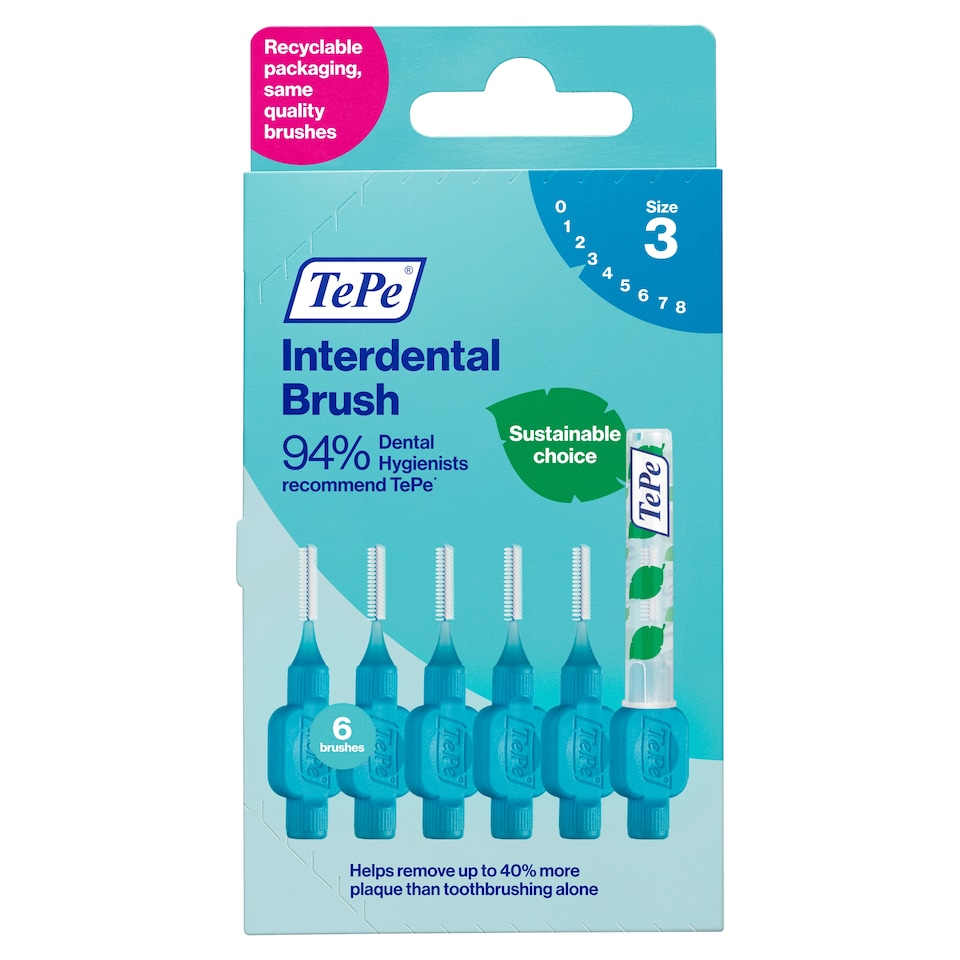 TePe Interdental Brush Size 3 0.6mm 6 Pack
