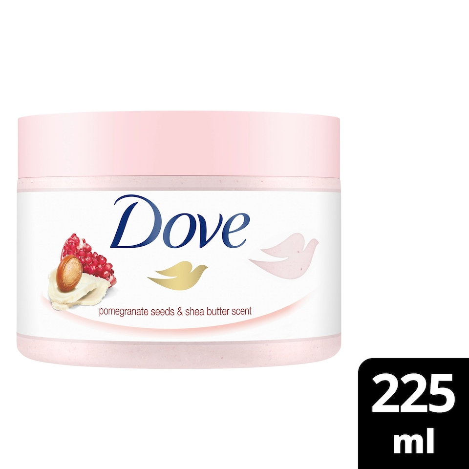 image 1 of Dove Pomegranate Seed & Shea Butter Exfoliating Body Scrub 225ml