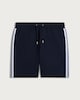 image 4 of F&F Textured Side Stripe Drawstring Shorts in Navy