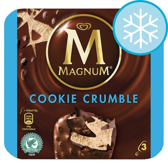 Magnum Cookie Crumble Ice Cream 3 X 100Ml Tesco Groceries