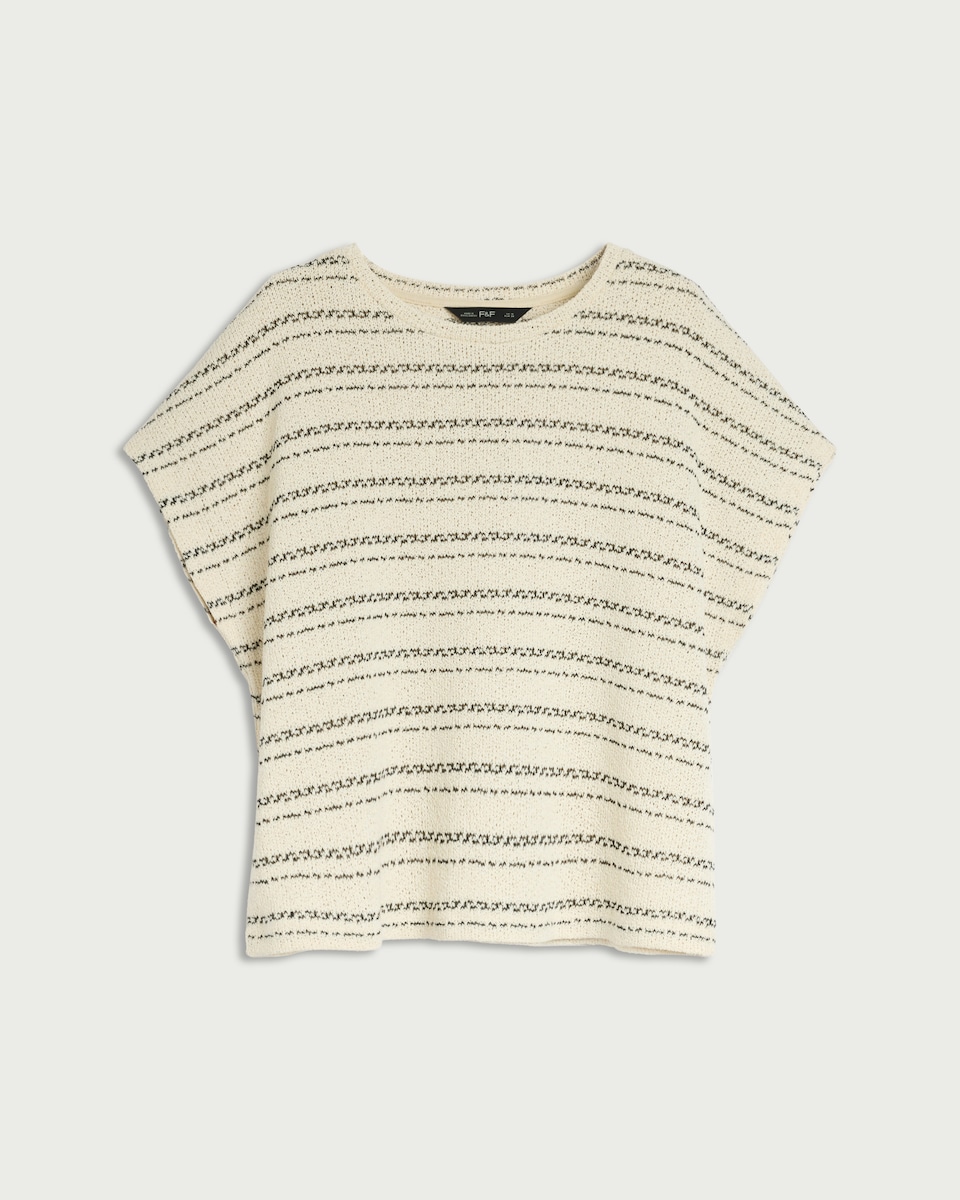 image 1 of F&F Striped Short Sleeved Co-ord Top in Multi