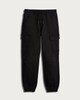 image 4 of F&F Boys Cotton Rich Cuffed Cargo Joggers in Black