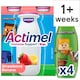 image 1 of Actimel Kids Strawberry & Banana Lunchbox Yoghurt Drink Multipack 4x100g