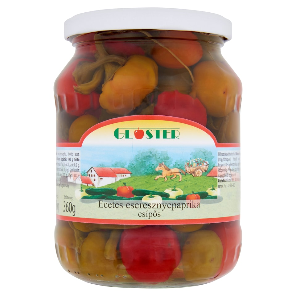 Gloster csípős, ecetes cseresznyepaprika 680 g