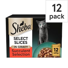 Sheba Select Slices Cat Food Pouches Succulent Mix Gravy 12x85g
