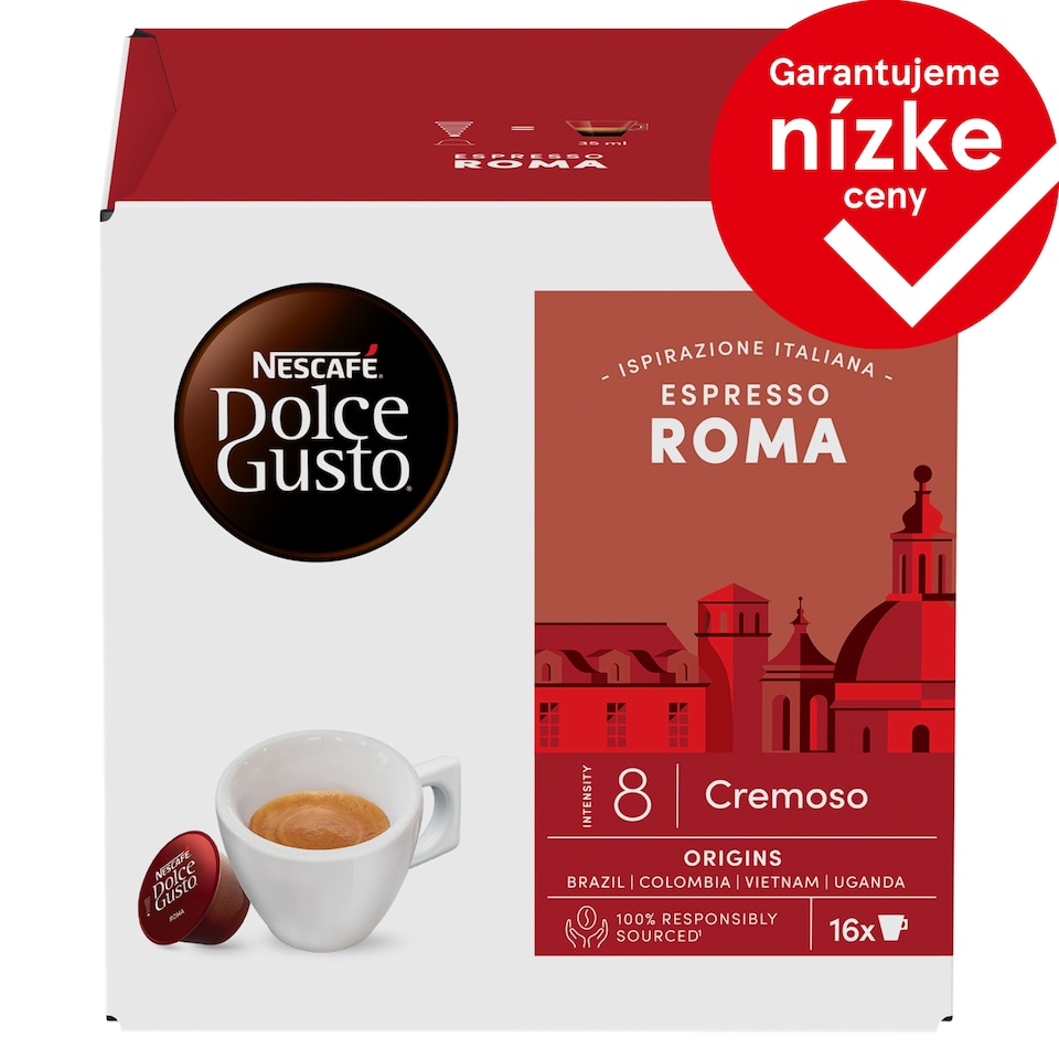 NESCAFÉ Dolce Gusto Espresso Roma - Coffee in Capsules - 16 Capsules in a Package