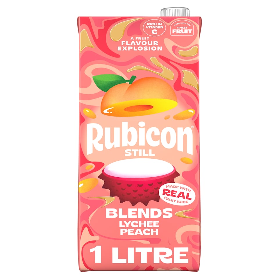 Rubicon Still Blends Lychee & Peach Juice Drink 1L