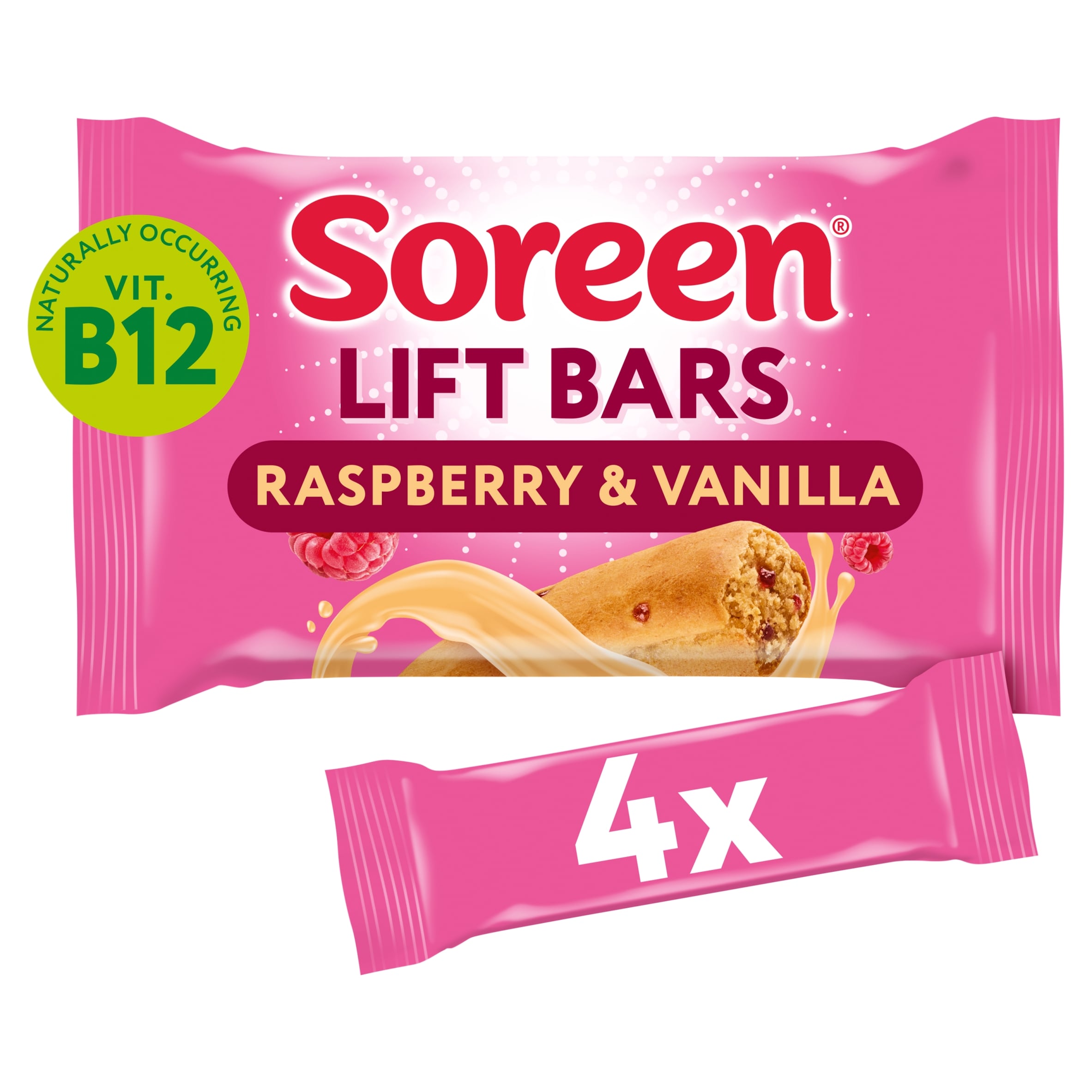Soreen Lift Bars - Raspberry & Vanilla 4 Pack 168g