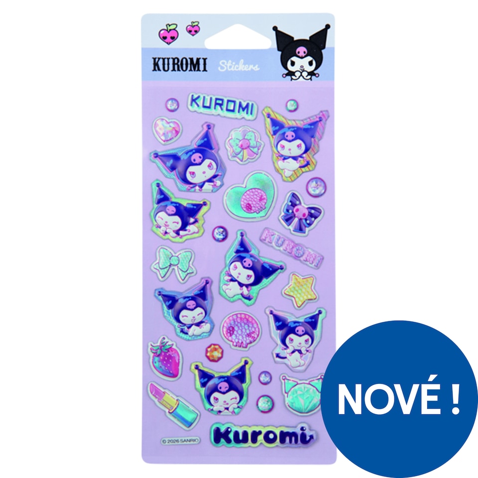 Kuromi Pop Up samolepky