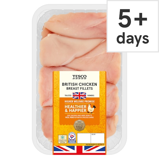 Tesco British Chicken Breast Fillets 1KG