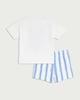 image 2 of Disney Toy Story 2-Piece Pure Cotton T-Shirt and Striped Shorts Set in White