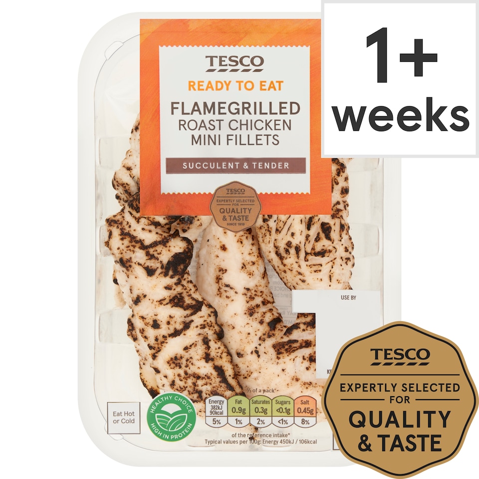 Tesco Flame Grilled Chicken Breast Mini Fillets 170g
