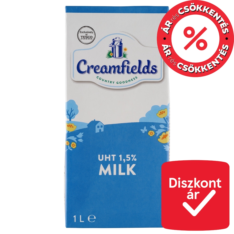 Creamfields UHT Low-Fat Milk 1,5% 1 l