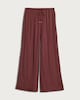 image 4 of F&F Satin Drawstring Co-ord Trousers in Burgundy