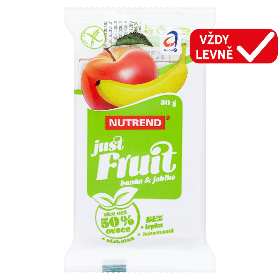image 1 of Nutrend Just Fruit Bar Banana Apple 30g