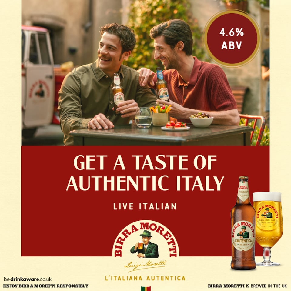 image 1 of Birra Moretti Premium Lager Beer Can 10x330ml