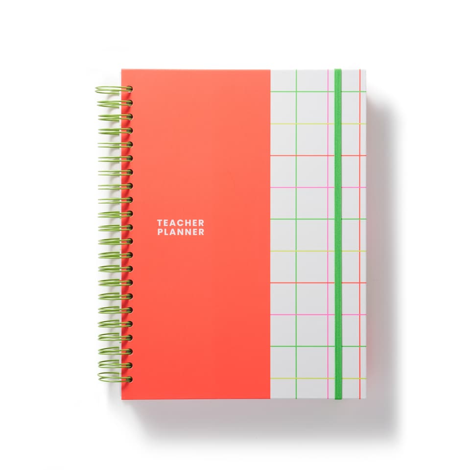image 1 of Paperchase Neon Grid A4 Teacher Planner