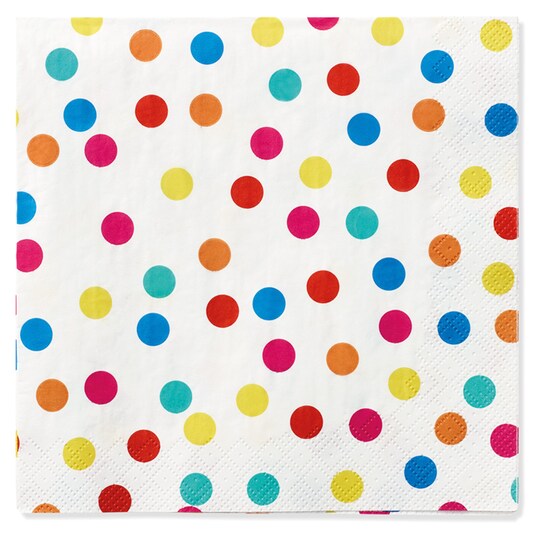 Tesco Rainbow Spot Napkin 20 Pack Tesco Groceries