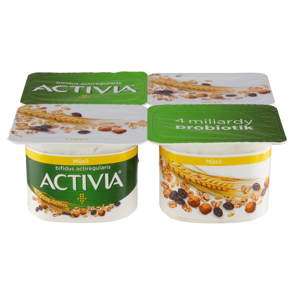 Obrázek 1 pro produkt Activia probiotický jogurt bílý s müsli 4 x 120g