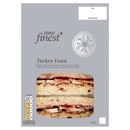 Tesco Finest Turkey Feast Sandwich Tesco Groceries