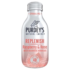 Purdey's Replenish Sparkling Raspberry & Rose Bottle 330ml