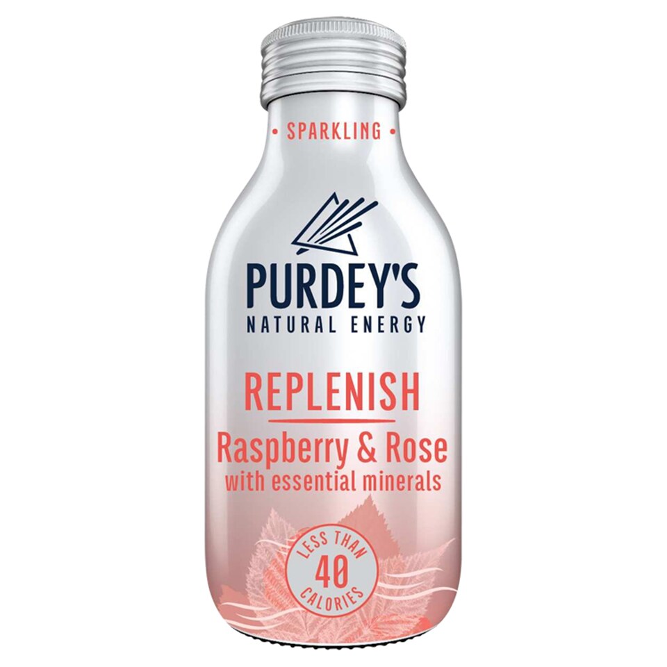 image 1 of Purdey's Replenish Sparkling Raspberry & Rose Bottle 330ml