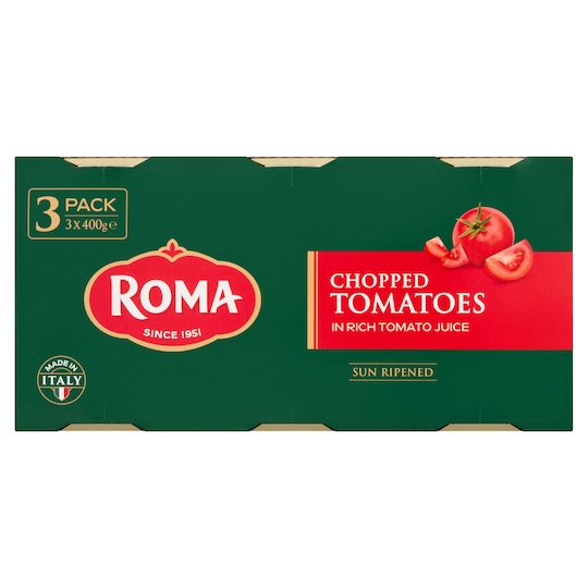 Roma Chopped Tomatoes 3 X 400G