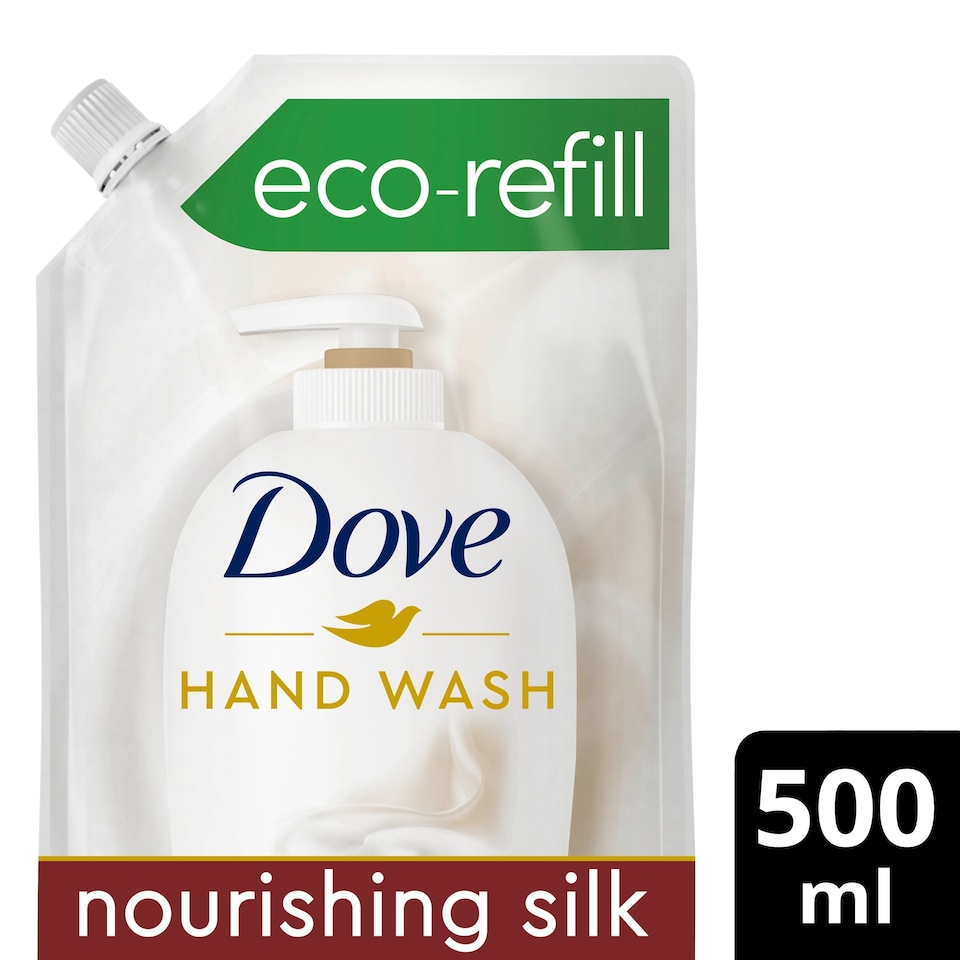image 1 of Dove Caring Hand Wash Fine Silk Refill Pack 500Ml