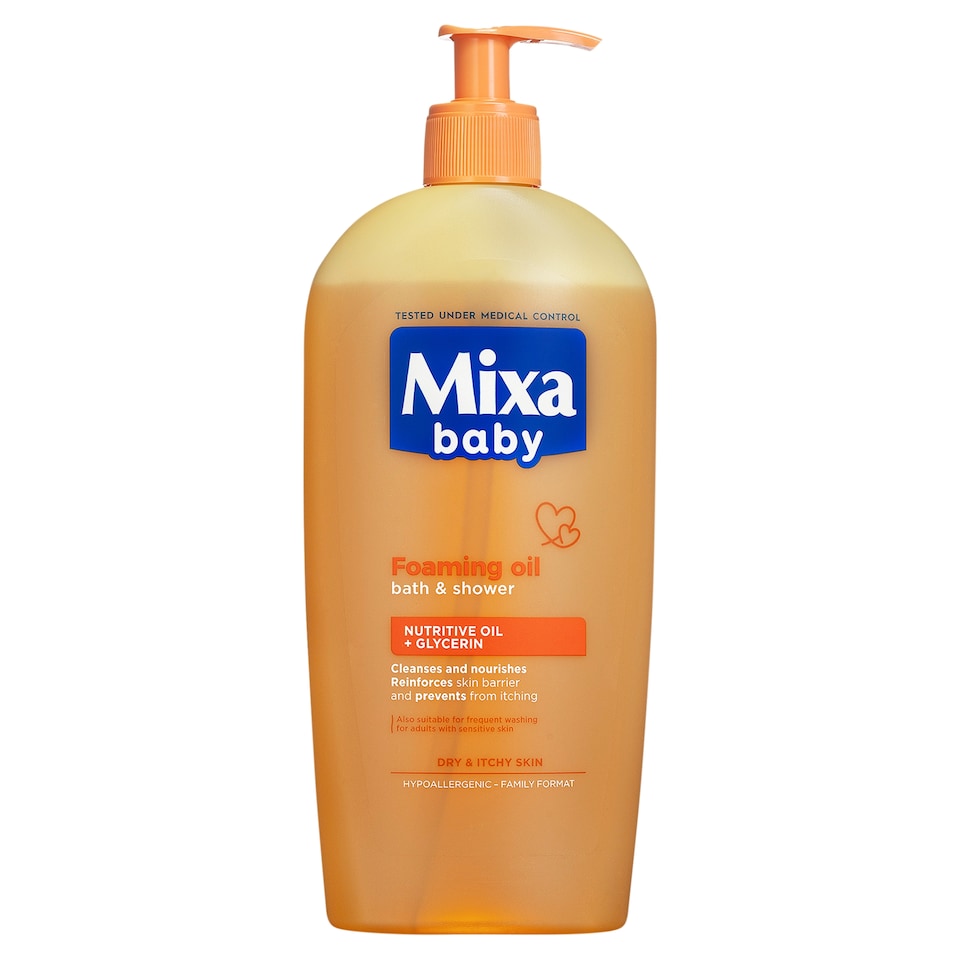 Mixa Baby habzó olaj fürdetéshez és zuhanyzáshoz babáknak 400 ml