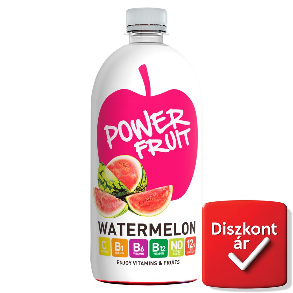 Power Fruit energiaszegény görögdinnye-alma ital szűrt vízzel, édesítőszerekkel 750 ml